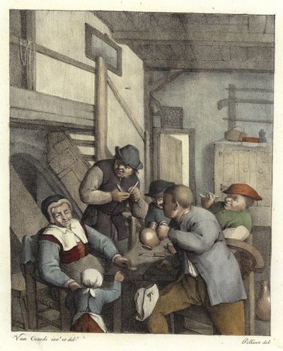 Dutch Peasants Drinking by Adriaen Jansz. van Ostade